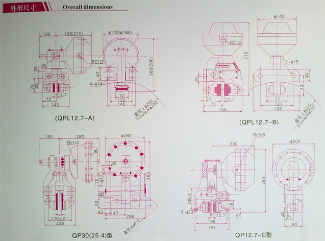 QPL12.7-Aǯʽƶγߴ